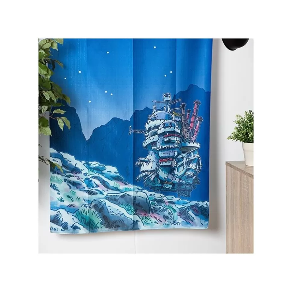 Maison Ghibli Japanese Curtain Moonlit Night - Howl'S Moving Castle- Wall Decoration