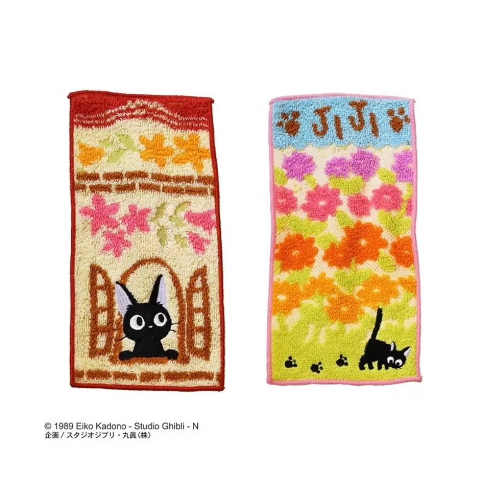 Maison Ghibli Jiji 2 Mini-Towels Pack 20 X 10 Cm - Kiki'S Delivery Service- Household Linen