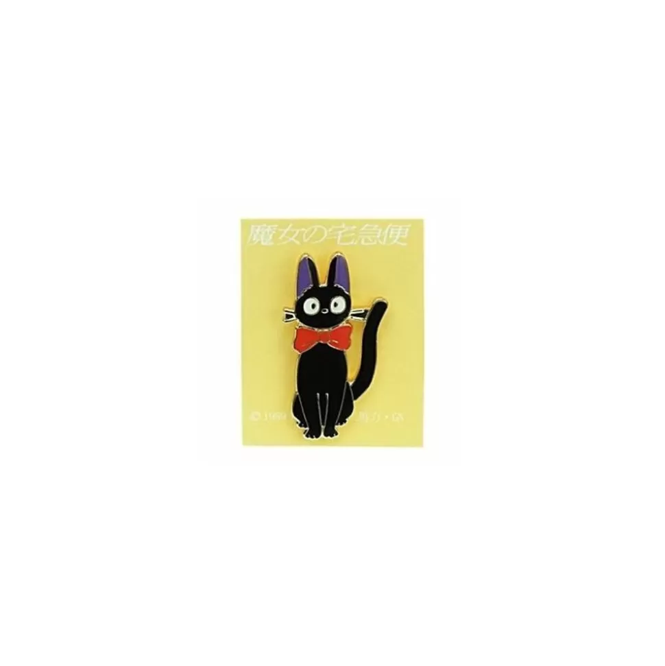 Maison Ghibli Jiji Ribbon Label Pin - Kiki'S Delivery Service- Pins