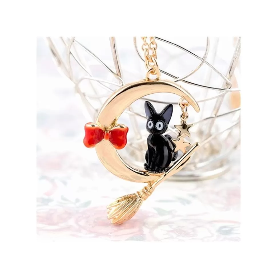 Maison Ghibli Jiji With Moon Necklace - Kiki'S Delivery Service- Jewellery