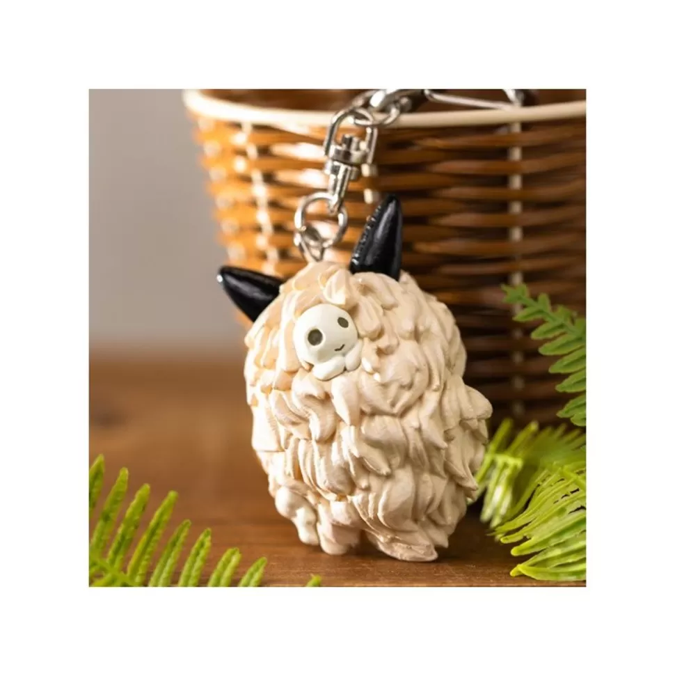 Maison Ghibli Keychain San'S Mask And Kodama - Princess Mononoke- Keychains