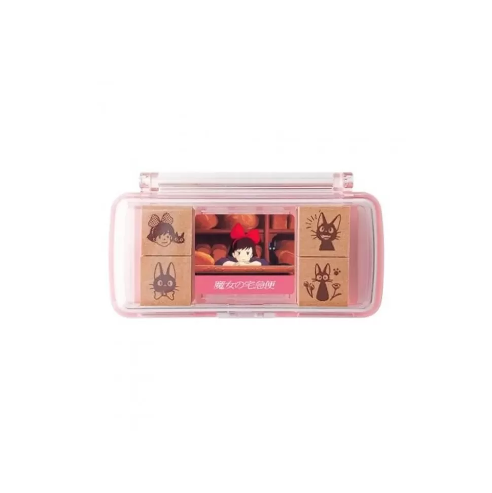 Maison Ghibli Kiki & Jiji Mini Stamp Set Purple - Kiki'S Delivery Service- Small Equipment