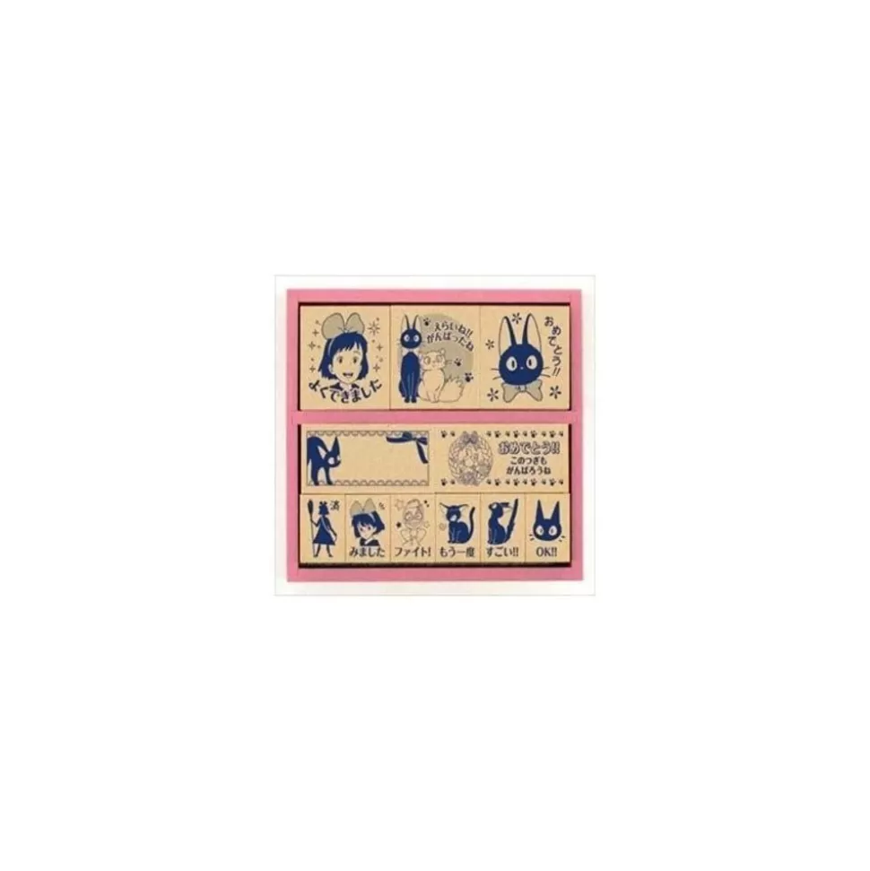 Maison Ghibli Kiki And Jiji Wood Stamp Blue - Kiki'S Delivery Service- Small Equipment