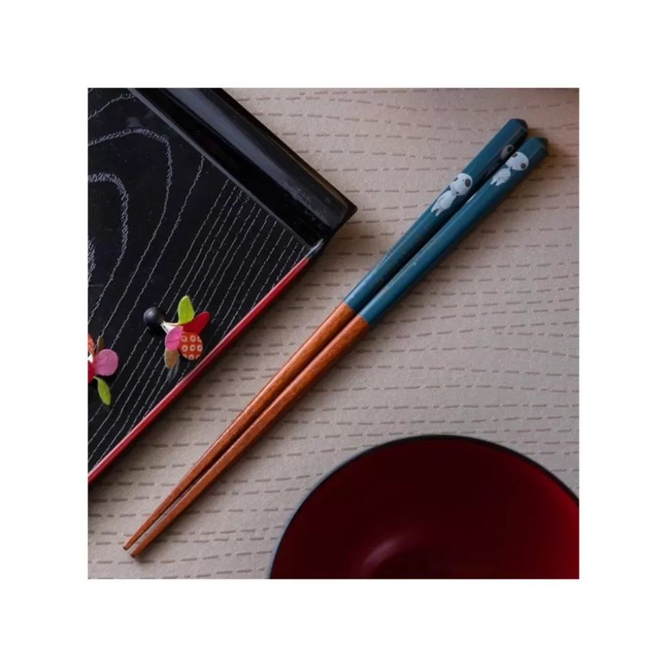 Maison Ghibli Lacquered Chopsticks 21Cm Kodama Dark Blue - Princess Mononoke- Kitchenware