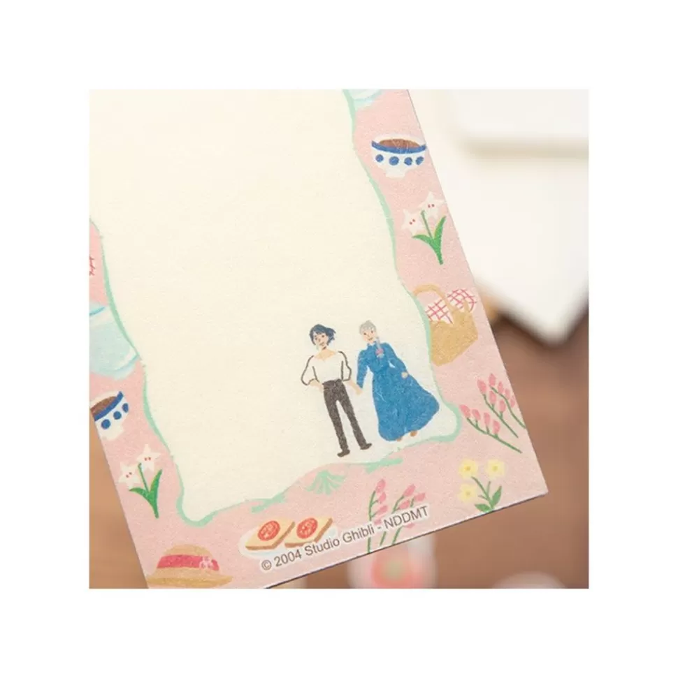 Maison Ghibli Letter Set Break Time Flowers - Howl'S Moving Castle- Postcards And Letter Papers