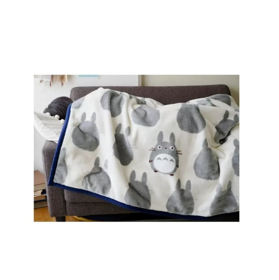 Maison Ghibli Long Blanket Totoro Silhouette 200X140 Cm - My Neighbor Totoro- Household Linen
