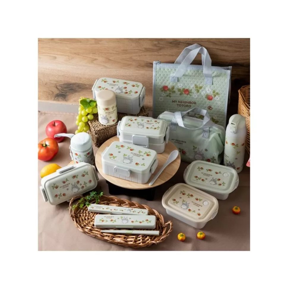 Maison Ghibli Lunch Box 4 Locks 530Ml Rasberry Collection - My Neighbor Totoro- Kitchenware