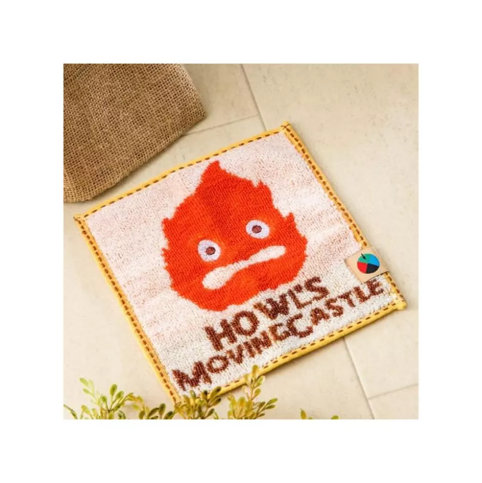 Maison Ghibli Mame Mini Towel Calcifer 15X15 Cm - Howl'S Moving Castle- Household Linen