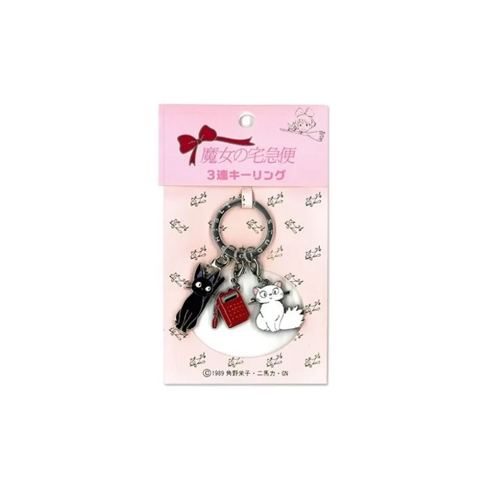 Maison Ghibli Metal Key Chain Kiki 3 Characters - Kiki'S Delivery Service- Keychains