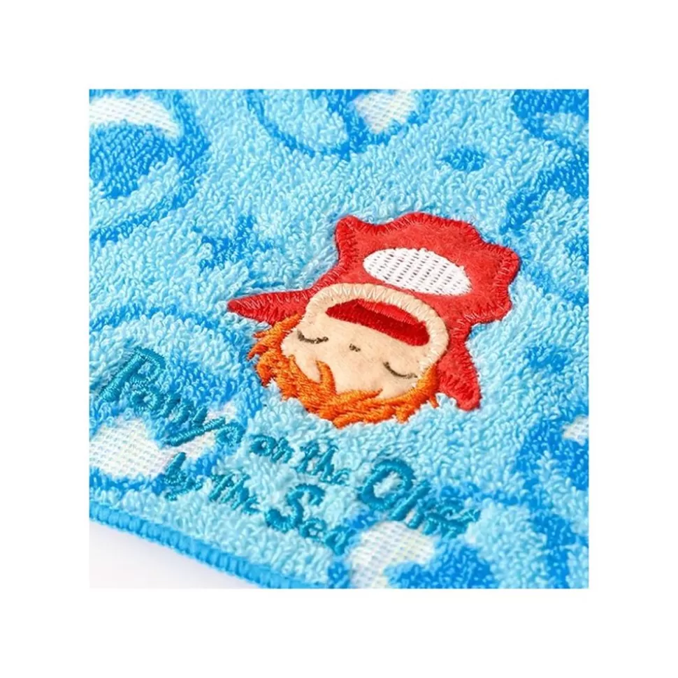 Maison Ghibli Mini Serviette Au Fond De L'Ocean 25 X 25 Cm - Ponyo Sur La Falaise- Household Linen