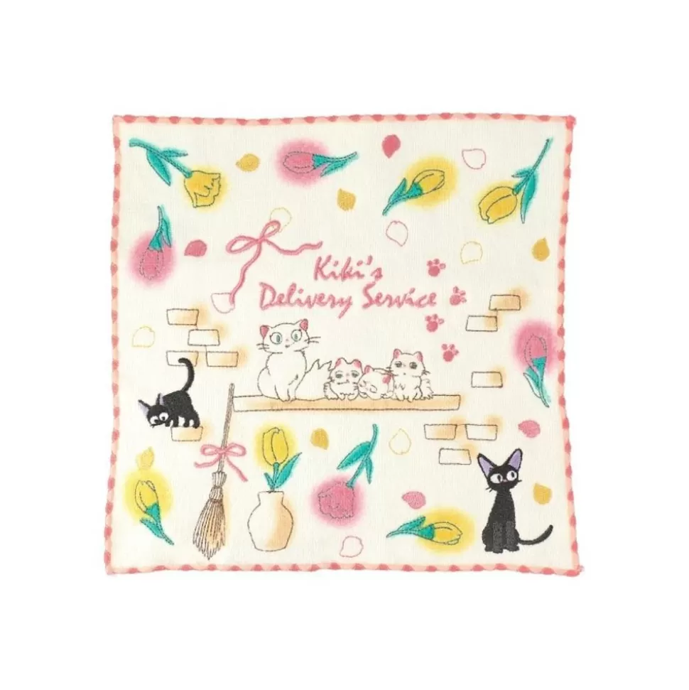 Maison Ghibli Mini Towel Cat Family 25 X 25 Cm - Kiki'S Delivery Service- Household Linen