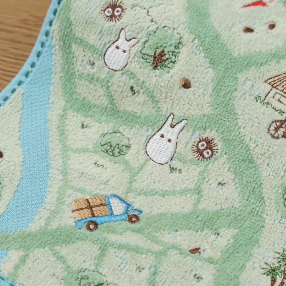 Maison Ghibli Mini Towel Hiking Map 25X25 Cm - My Neighbor Totoro- Household Linen