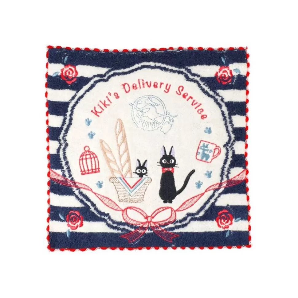 Maison Ghibli Mini Towel Navy Blue Striped 25X25 - Kiki'S Delivery Service- Household Linen