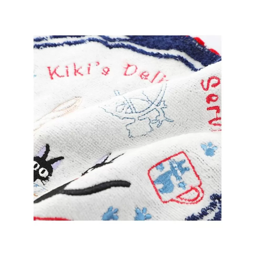 Maison Ghibli Mini Towel Navy Blue Striped 25X25 - Kiki'S Delivery Service- Household Linen