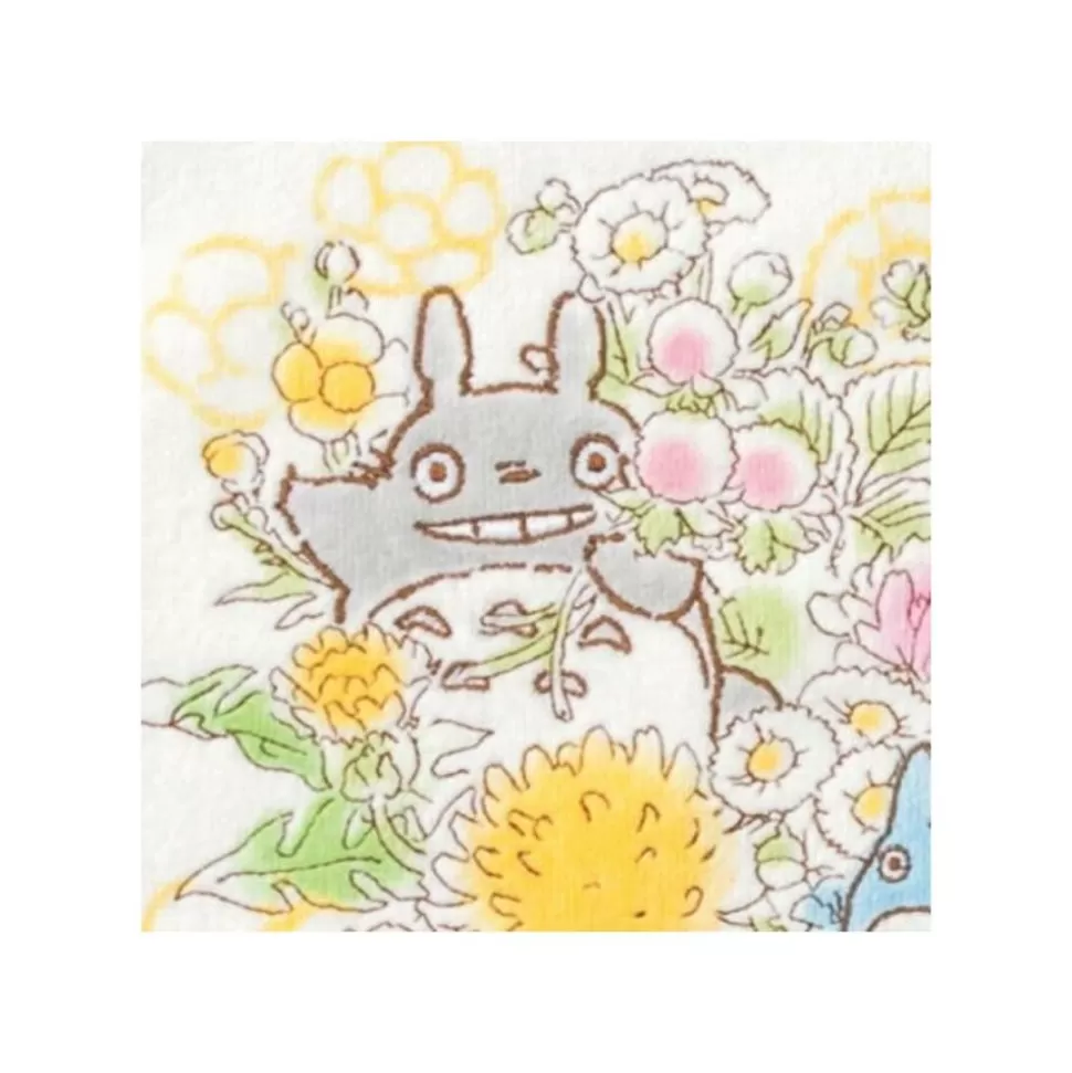 Maison Ghibli Mini Towel Totoro Bunch Of Spring Flowers 25X25 Cm - My Neighbor Toto- Household Linen