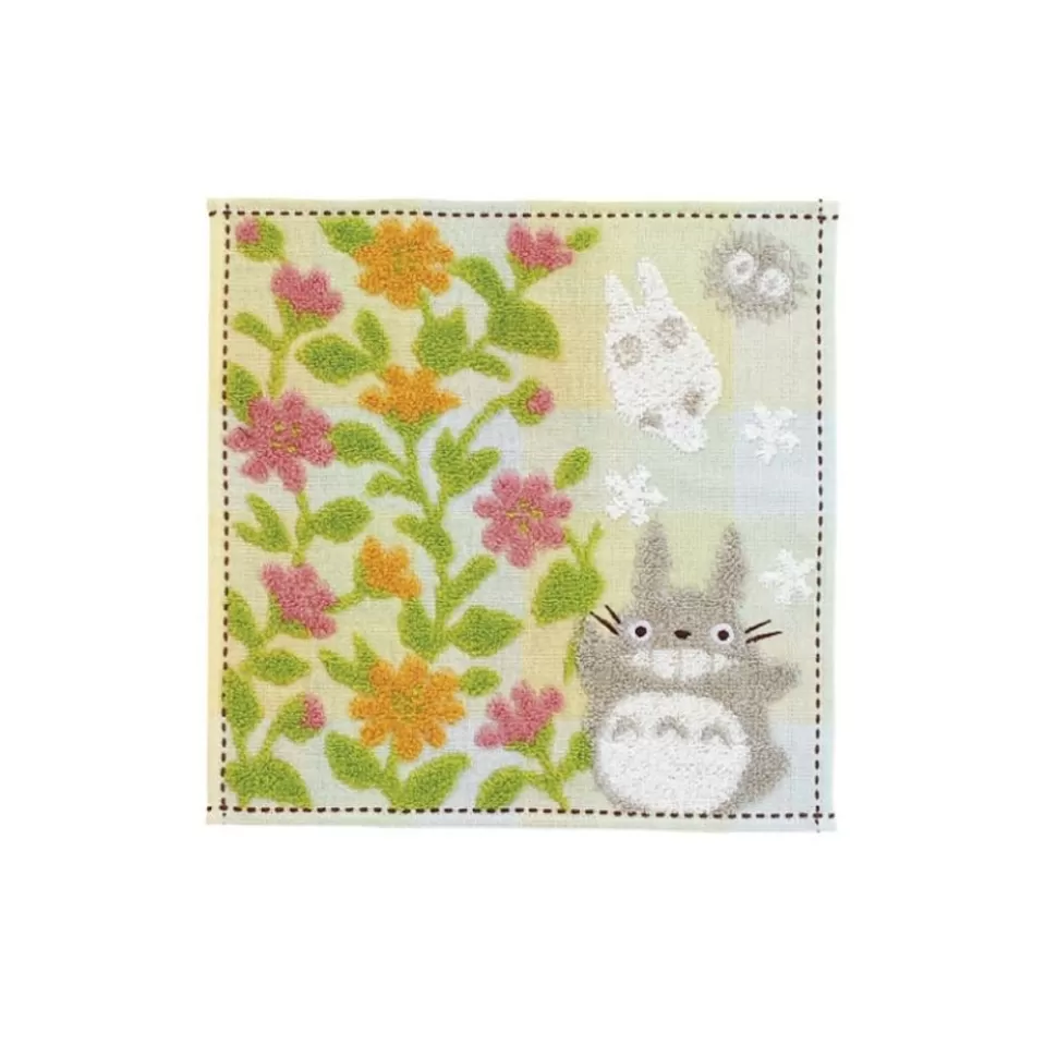 Maison Ghibli Mini Towel Totoro Flower Garden 25X25 Cm - My Neighbor Totoro- Household Linen