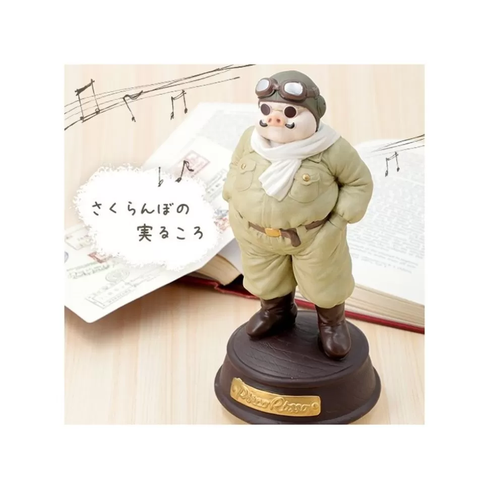 Maison Ghibli Music Box Marco In Flying Suit - Porco Rosso- Music Boxes