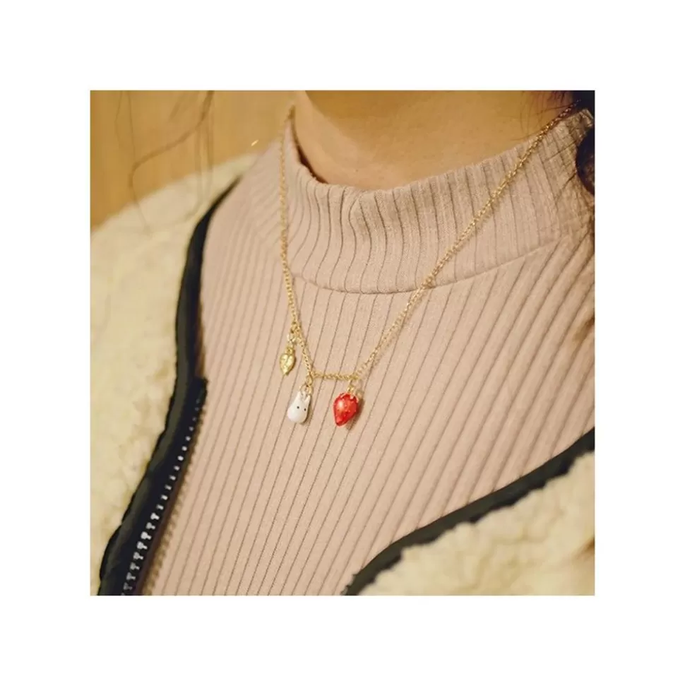 Maison Ghibli Necklace Strawberry And White Totoro - My Neighbor Totoro- Jewellery