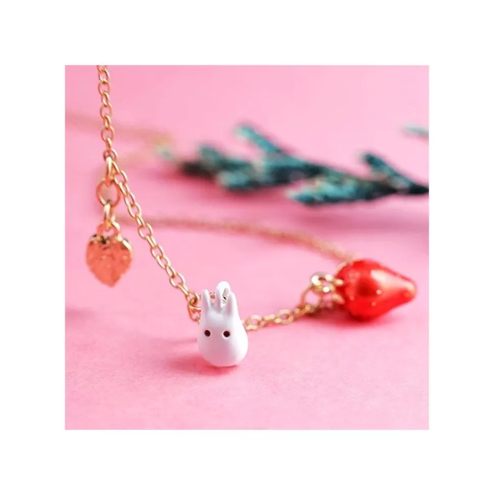 Maison Ghibli Necklace Strawberry And White Totoro - My Neighbor Totoro- Jewellery