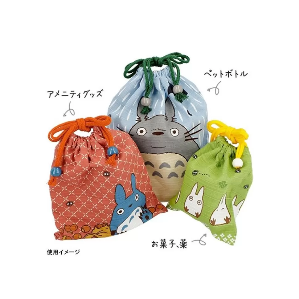 Maison Ghibli Orange Cloth Bag Middle Totoro - My Neighbor Totoro- Bags
