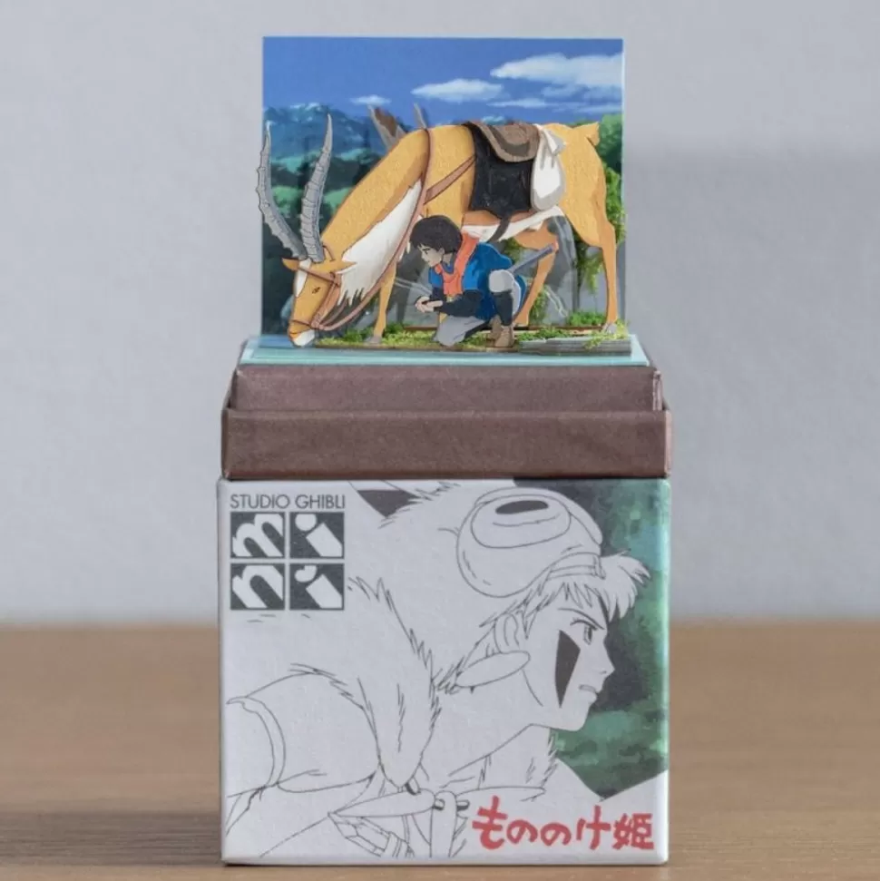 Maison Ghibli Paper Craft Ashitaka Et Yakul - Princess Mononoke- Arts And Crafts