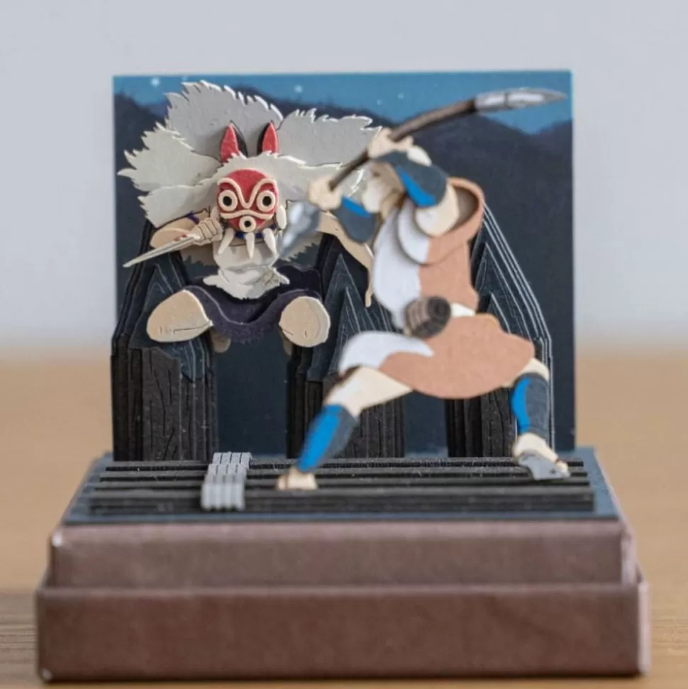 Maison Ghibli Paper Craft San Fighting - Princess Mononoke- Arts And Crafts