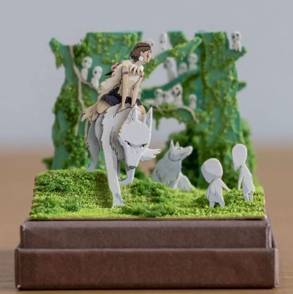 Maison Ghibli Paper Craft San, Moro And Kodama -Princess Mononoke- Arts And Crafts