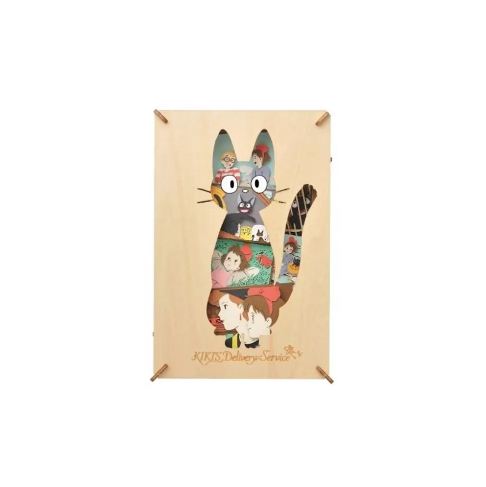 Maison Ghibli Paper Theater Wood Style Silhouette Jiji - Kiki'S Delivery Service- Arts And Crafts