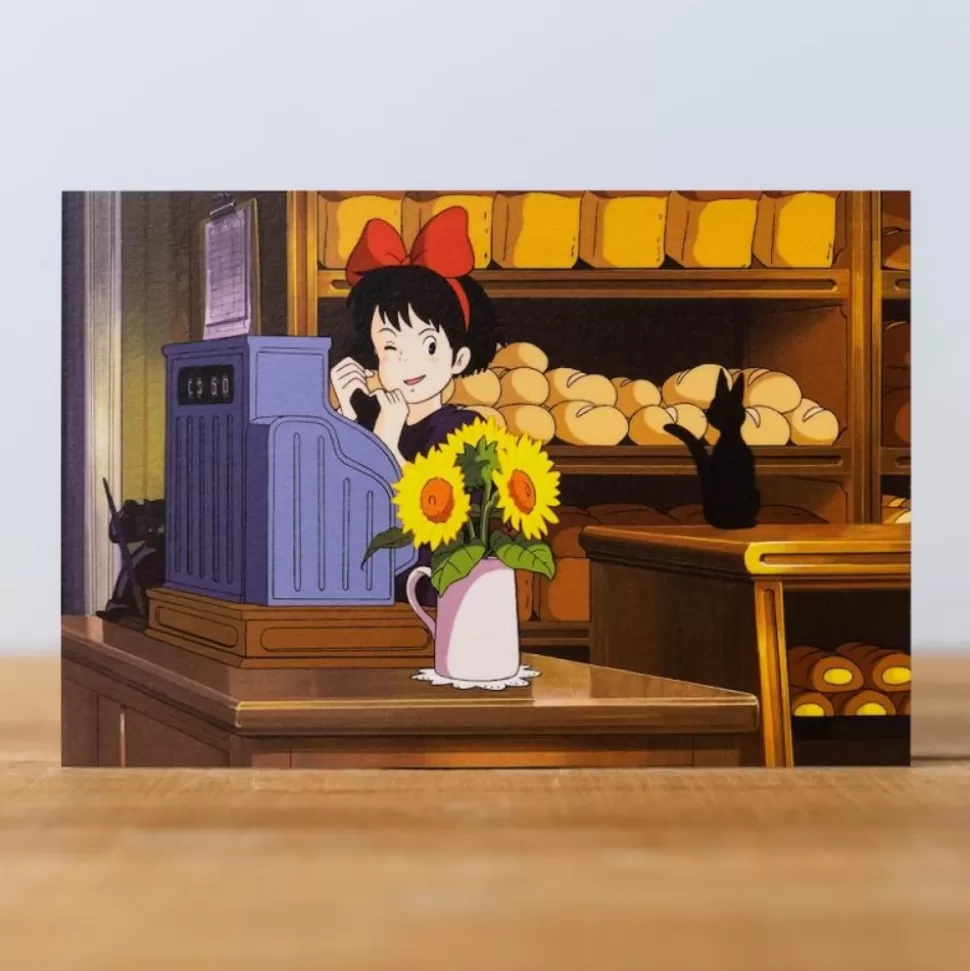 Maison Ghibli Postcard Kiki Sunflower - Kiki'S Delivery Service- Postcards And Letter Papers