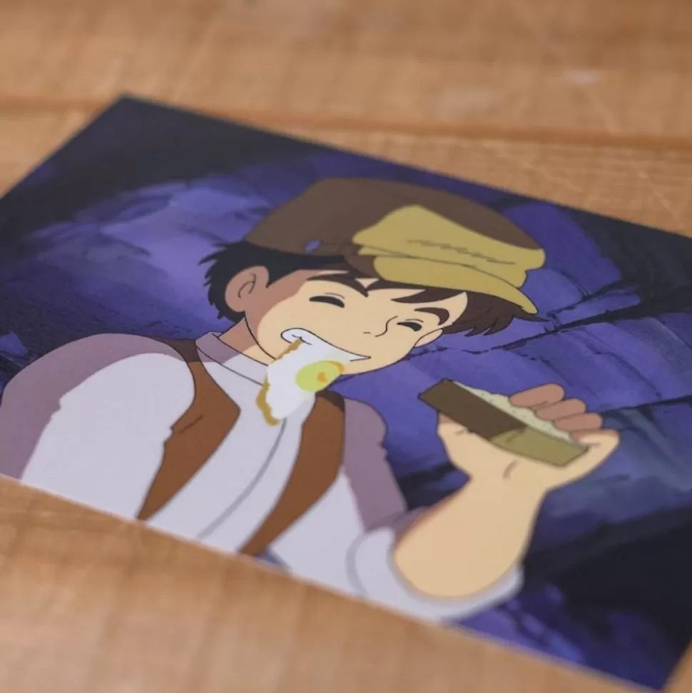 Maison Ghibli Postcard Pazu Snack - Castle In The Sky- Postcards And Letter Papers