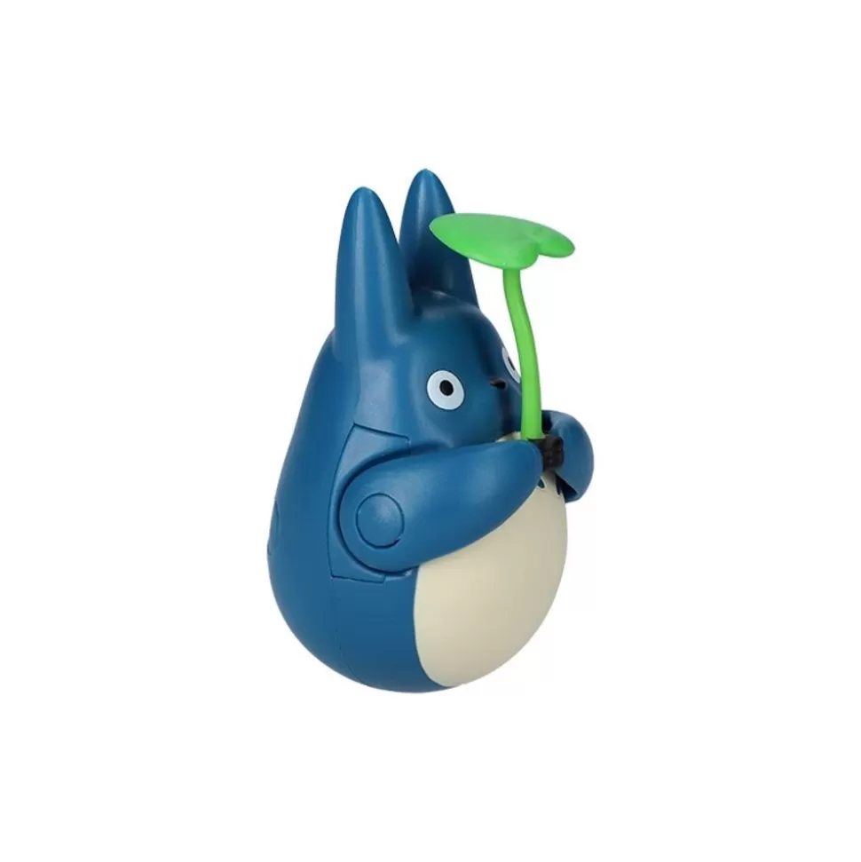 Maison Ghibli Round Bottomed Figurine Middle Totoro With Leaf - My Neighbor Totoro- Toys