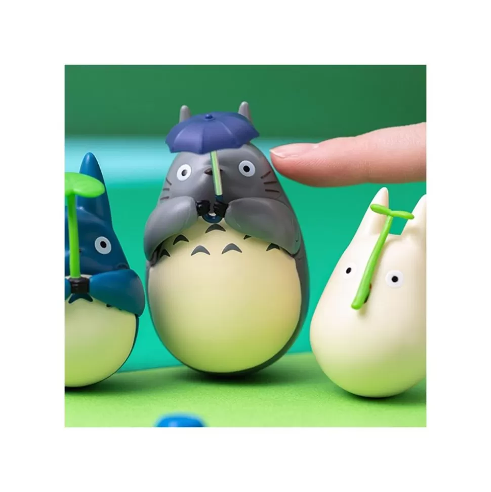 Maison Ghibli Round Bottomed Figurine Small Totoro With Leaf - My Neighbor Totoro- Toys