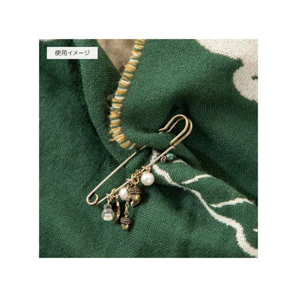 Maison Ghibli Safety Pin Brooch Totoro & Leaves - My Neighbor Totoro- Accessories