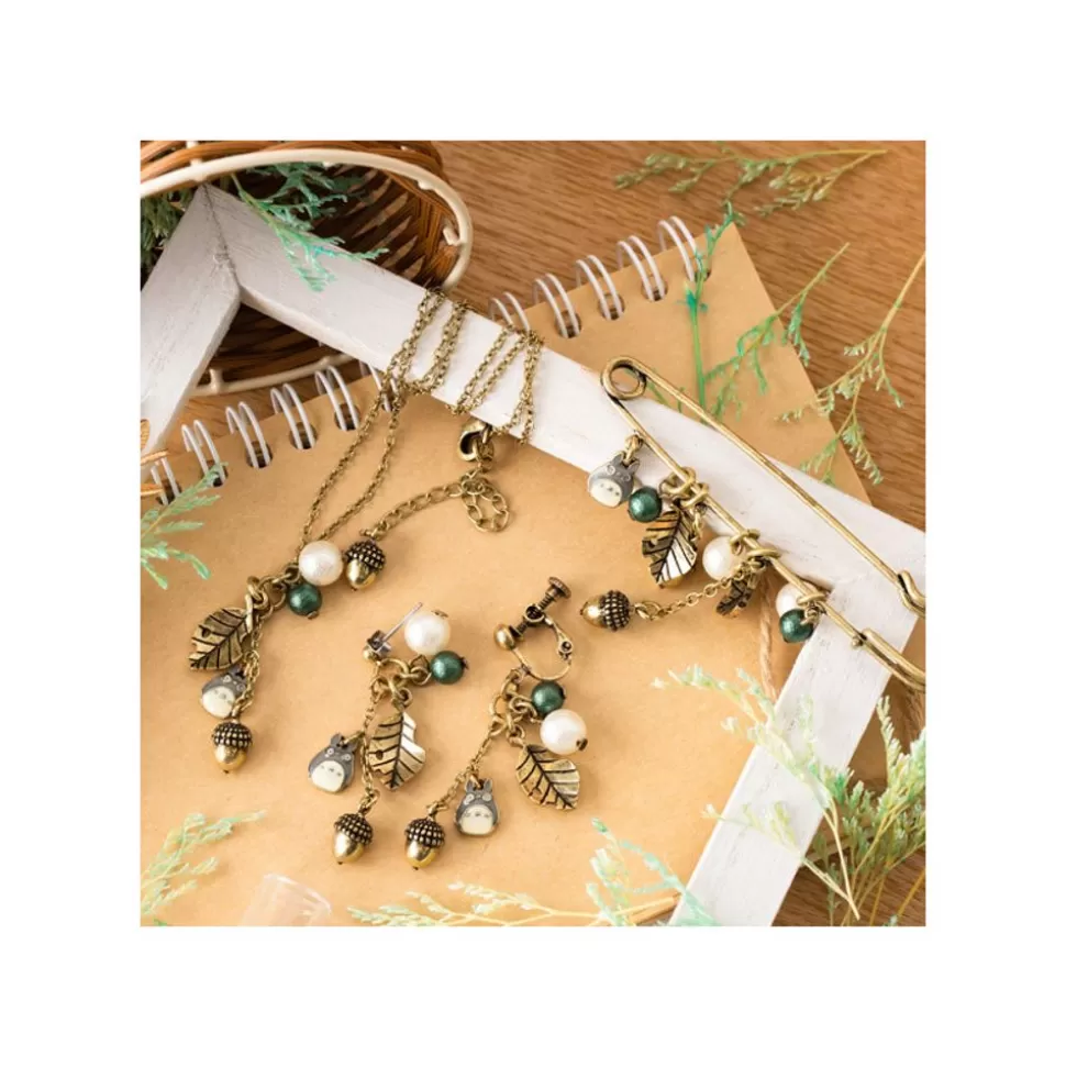 Maison Ghibli Safety Pin Brooch Totoro & Leaves - My Neighbor Totoro- Accessories