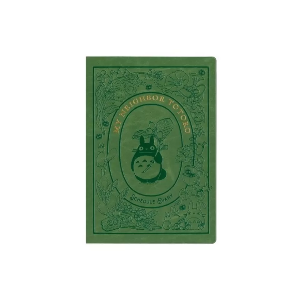 Maison Ghibli 2022 Schedule Diary Faux Leather Totoro And Leaves - My Neighbor Toro- Schedule Diaries And Calendars
