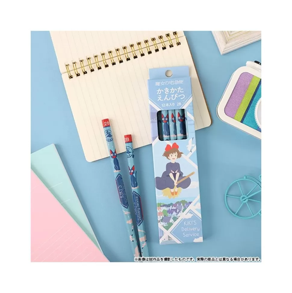 Maison Ghibli Set Of 12 2B Pencils Flying Kiki - Kiki'S Delivery Service- Writing