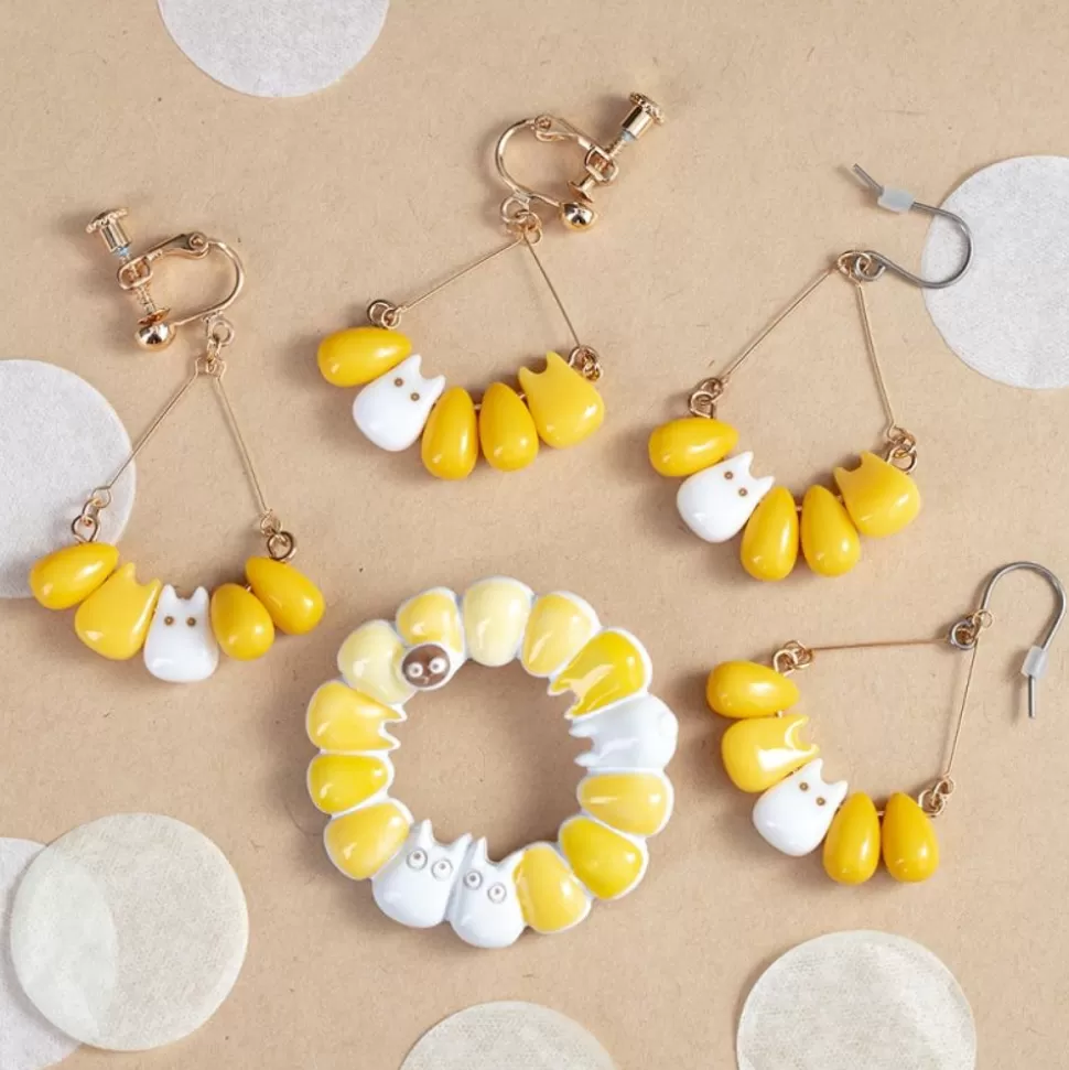 Maison Ghibli Small Totoro & Corn Clipped Earrings - My Neighbor Totoro- Jewellery