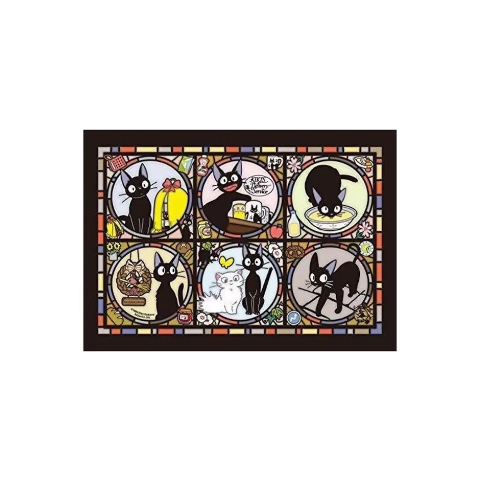 Maison Ghibli Stained Glass Puzzle 208P Jiji'S Everyday - Kiki'S Delivery Service- Jigsaw Puzzle