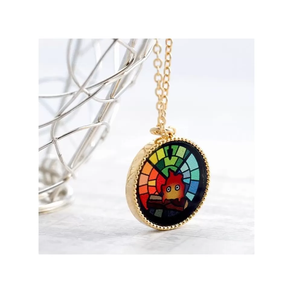 Maison Ghibli Stained Glass Series - Pendant Calcifer-Howl'S Moving Castle- Jewellery