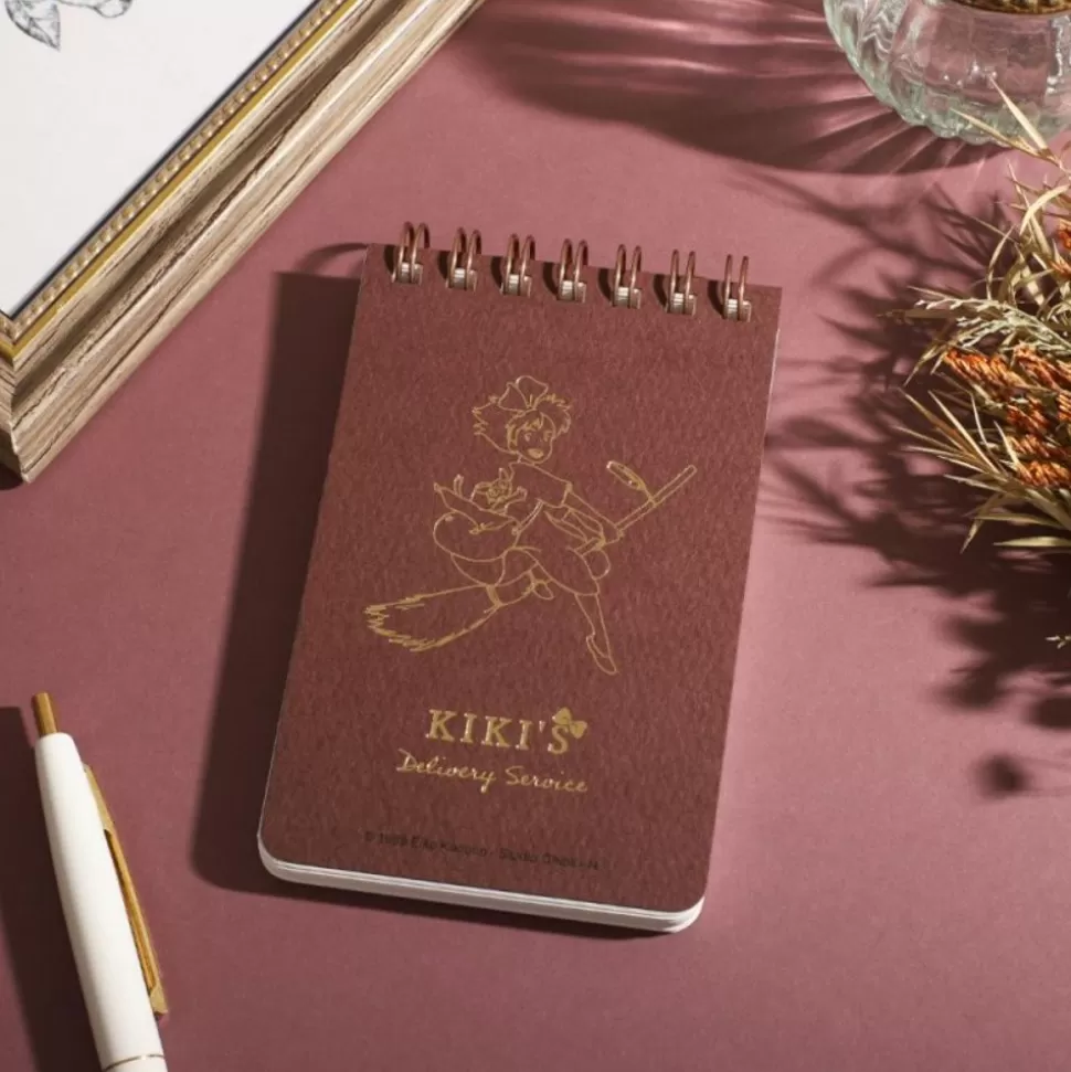 Maison Ghibli Stamped Ring Notebook 11,5 7,2Cm Kiki On Her Broom - Kiki'S Delivery- Notebooks And Notepads