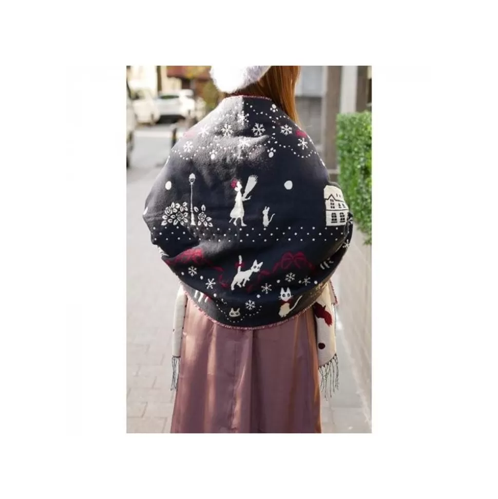 Maison Ghibli Stole With Button Kiki Snowing City - Kiki'S Delivery Service- Outfits