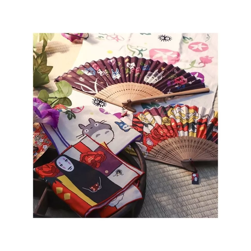 Maison Ghibli Tenugui Morning Glory & Firefly - My Neighbor Totoro- Outfits