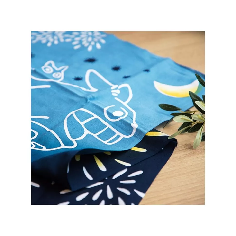 Maison Ghibli Tenugui Totoro Flying Fireworks - My Neighbor Totoro- Household Linen