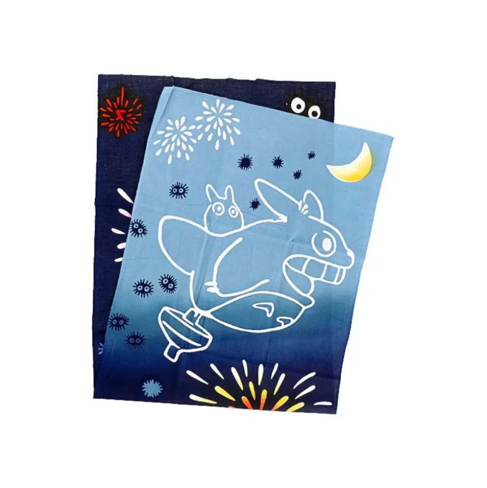 Maison Ghibli Tenugui Totoro Flying Fireworks - My Neighbor Totoro- Household Linen