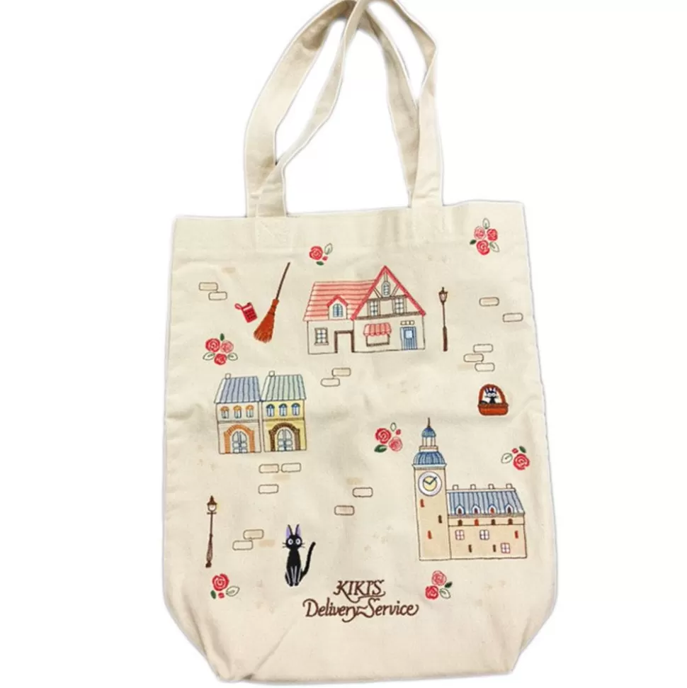 Maison Ghibli Tote Bag With Patch Kiki'S Town - Kiki'S Delivery Service- Bags