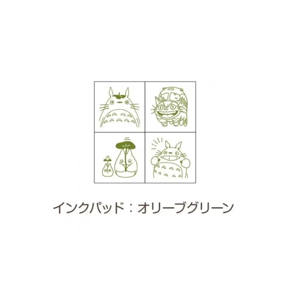 Maison Ghibli Totoro & Catbus Mini Stamp Set Green - My Neighbor Totoro- Small Equipment