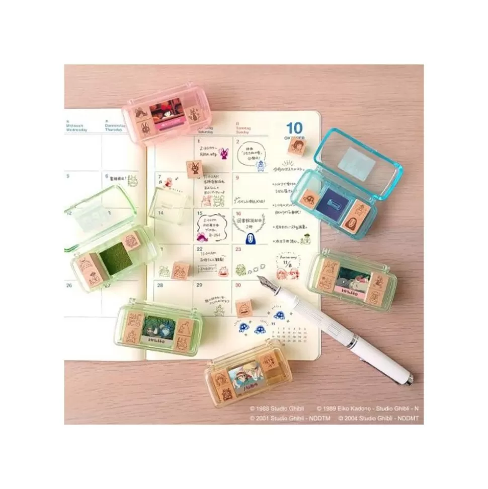 Maison Ghibli Totoro & Catbus Mini Stamp Set Green - My Neighbor Totoro- Small Equipment