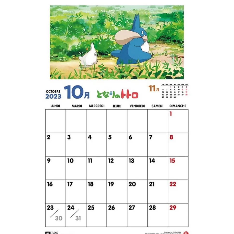 Maison Ghibli Totoro Calendar 2023- Schedule Diaries And Calendars