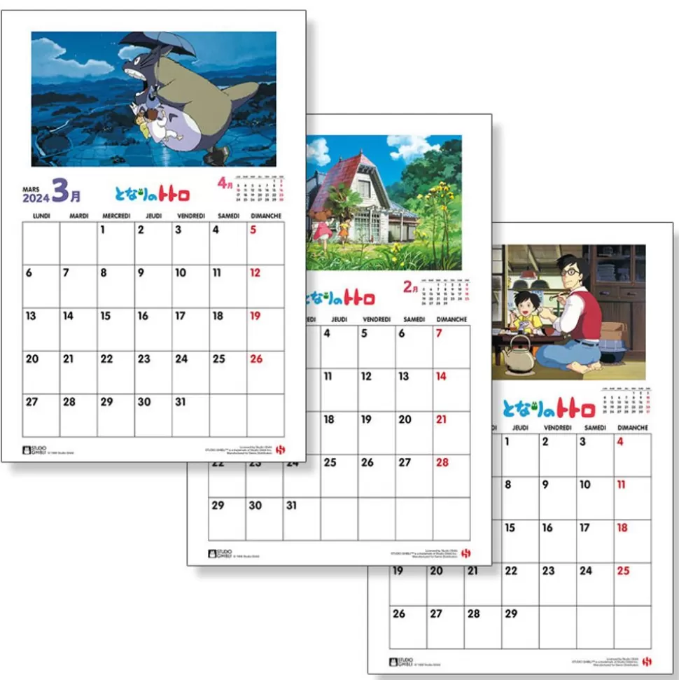 Maison Ghibli Totoro Calendar 2024 - Fr- Schedule Diaries And Calendars