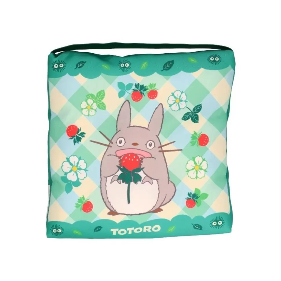Maison Ghibli Totoro With Strawberries Cushion 30 X 30 Cm - My Neighbor Totoro- Furniture